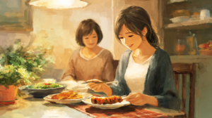 女子高校生がお肉を食べられるようになった
