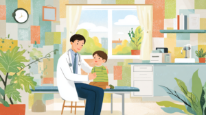 小児科医と子供