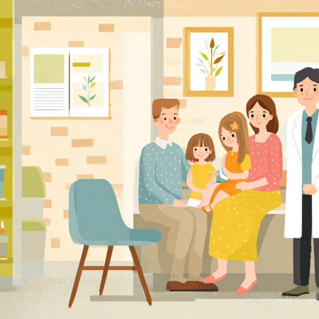 小児便秘外来での風景小児科医とご家族