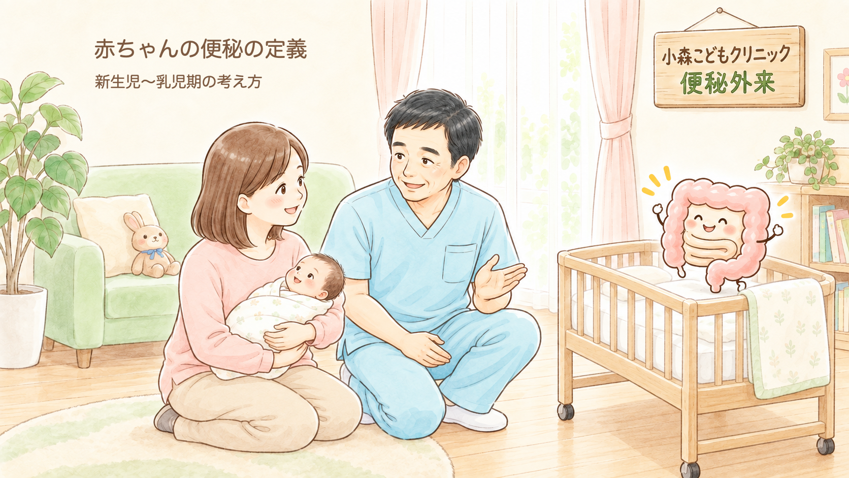 新生児・赤ちゃんのうんちの回数が減った？生後2〜3か月に多い理由と受診の目安【小児外科医が解説】