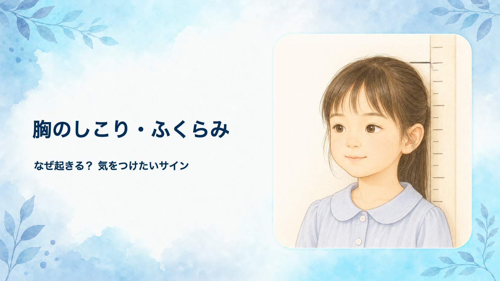 子どもの胸のしこり・ふくらみ|なぜ起きる?受診の目安は【小児外科医が解説】